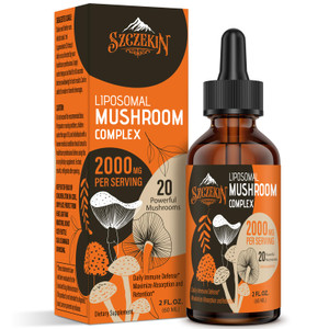 Liposomal Mushroom Complex Drops 2000 MG - 20 Organic Mushroom Extracts - Advanced Liquid Formula for Immunity, Cognitive and Memory - Lions Mane Sup