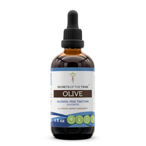 Secrets of the Tribe Olive Alcohol-Free Liquid Extract, Olive (Olea europaea) Dried Leaf (4 FL OZ)