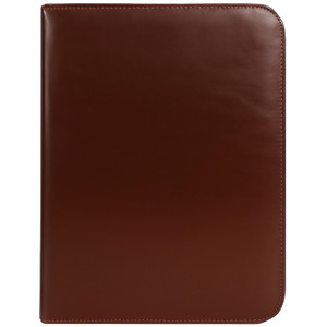 OLDE YORK Leather Padfolio  Leather Portfolio for Men, Padfolio for Men  100% Authentic Top-Grain Leather (Dark Brown)