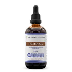 Secrets of the Tribe Horsetail Tincture Alcohol-Free Extract, Horsetail (Equisetum arvense) Dried Herb 4 OZ