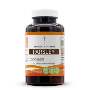 Secrets of the Tribe Parsley 120 Capsules, 1000 mg, Parsley (Petroselinum crispum) Dried Leaf (120 Capsules)