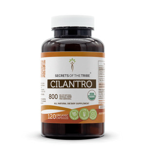 Secrets of the Tribe Cilantro 120 Capsules, Made with Vegetable Capsules and Cilantro Dried Leaf (120 Capsules)