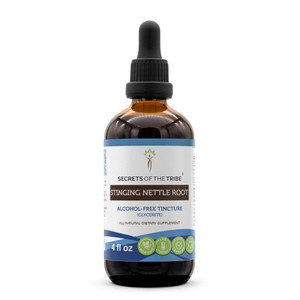 Secrets of the Tribe Stinging Nettle Alcohol-Free Liquid Extract, Stinging Nettle (Urtica Dioica) Dried Root (4 FL OZ)