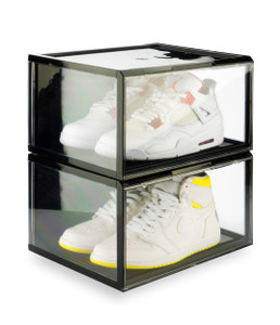Crep Protect Crates Shoe Storage Box - Ultimate Sneaker Crates 2.0, Shoe Organizer, Stackable Shoe Crates (2 Crates Per Pack)