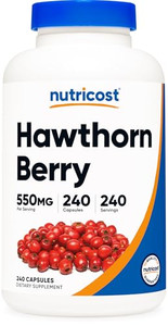 Nutricost Hawthorn Berry Capsules 550mg, 240 Capsules, Vegetarian Friendly, Non-GMO & Gluten Free
