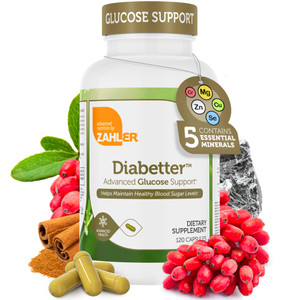 Zahler Diabetter, Advanced Glucose Support Supplement with Cinnamon, Certified Kosher, 180 Capsules