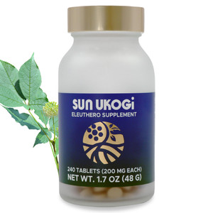 Sun Chlorella Sun Ukogi Eleuthero Root 200 mg Siberian Ginseng Supplement - Natural Adaptogen Well Being & Endurance Supplement for Women & Men - Non