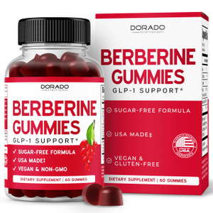 Berberine Gummies with Ceylon Cinnamon (1,200mg) Premium Sugar-Free Berberine Ceylon Cinnamon Supplement for Adults - Third-Party Tested, Non-GMO & M