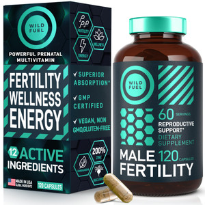 Fertility Supplements for Men Prenatal Vitamin - Maca Root, Ashwagandha, Zinc, Plus Naturals - Conception for Him Men Fertility Vitamins and Male Fer