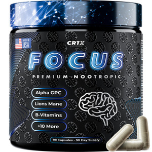 Nootropic Strongest Focus Supplement - Clinically Backed Ingredients Made in USA - Scientifically Backed Doses - Supplement for Brain Fog - AlphaGPC,