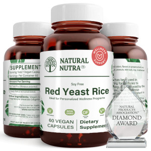 Natural Nutra Red Yeast Rice Extract, Cardiovascular Support, Helps Enhance Immunity, Improve Digestion, Improve Body Fluid Flow, Improve Heart Healt