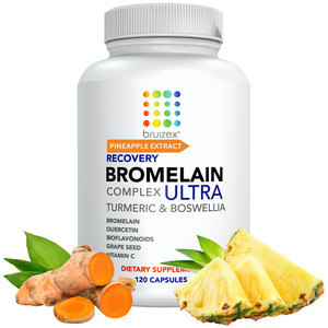 Bruizex Ultra Bromelain and Quercetin Bruising Relief Supplement, 120 Capsules | Bruised Skin, Trauma Recovery and Swelling Surgery Supplements | Con