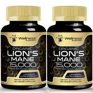 Lions Mane Supplement Capsules - 120 Count - Mushroom Supplement, Brain Supplements for Memory and Focus, Lion's Mane Mushroom Capsules - Cognitive &