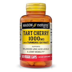 MASON NATURAL 1000mg Tart Cherry Extract with Standardized Turmeric, 60 Day Supply Capsules for Joint Support