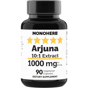MONOHERB Arjuna Extract 1000 mg - 90 Vegetarian Capsules