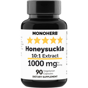 MONOHERB Honeysuckle Extract 1000 mg - 90 Vegetarian Capsules