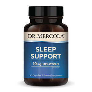 Dr. Mercola Sleep Support with Melatonin, 10 mg Melatonin Per Serving, 30 Servings (30 Capsules), Dietary Supplement, Supports Healthy Sleep and Ment