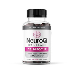LifeSeasons NeuroQ Calm Focus Gummies - Stress Relief Supplement - Supports Mental Function & Relaxation - Sensoril Ashwagandha, Magnesium, GABA, L-T