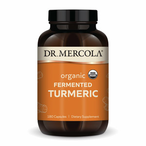 Dr. Mercola Organic Fermented Turmeric - 370 mg Fermented Turmeric - High-Bioavailability Curcuminoids - USDA Organic, Non-GMO, Gluten-Free & Soy-Fre