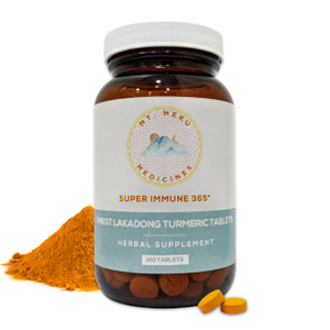Mt. Meru Medicines Turmeric Tablet Supplement - with High-Curcumin Lakadong Turmeric enhanced with Black-Pepper - Healthy Heart, & Healthy Immune Sys