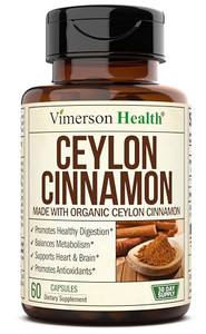 Organic Ceylon Cinnamon Capsules - Ceylon True Cinnamon Supplements (Canela de Ceylan) for Inflammation Balance, Cognitive Function, Metabolic, Antio