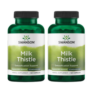 Swanson Milk Thistle (Standardized) - Herbal Liver Support Supplement w/ 80% Silymarin - Natural Formula Helping to Maintain Overall Health & Wellbei