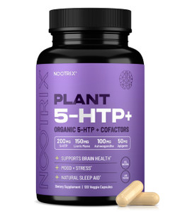 Nootrix Organic Plant 5 HTP+ Supplement | Supports Memory, Mental Focus, Cognitive Health & Energy | Promotes Healthy Mood & Brain Function | Vitamin