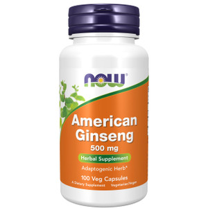NOW Foods American Ginseng, 100 Capsules, 500 mg (Pack of 3)