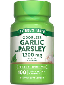 Nature's Truth Odorless Garlic and Parsley | 1200mg | 100 Softgels | Non-GMO & Gluten Free Extract Supplement
