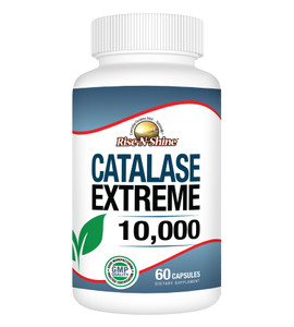 Rise-N-Shine Catalase Extreme Supplement 10,000 with Saw Palmetto, Biotin, Fo-Ti, PABA - Hair Supplements for Strong Hair - 60 Capsules
