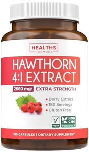 Super Potent Hawthorn Berry Extract Capsules - Hawthorn Berry Supplement Made from Extra Strength Concentrate to Support Heart and Digestive Health -