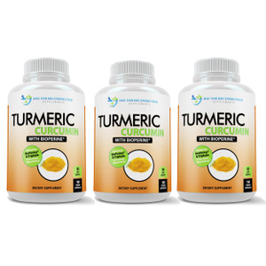 Turmeric Curcumin Supplement - 2250mg/d - Veggie Caps - 95% Curcuminoids with Black Pepper Extract (Bioperine) - 750mg Capsules - 100% Organic - Most