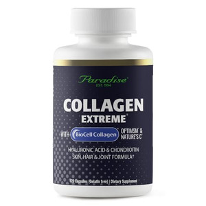 Paradise Herbs Collagen Extreme with Biocell Collagen, Hylauronic Acid and Nature's C, for Healthy Hair, Skin, and Joints, 120 Capsules