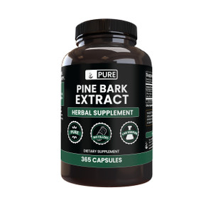 PURE ORIGINAL INGREDIENTS Pine Bark Extract (365 Capsules) No Magnesium Or Rice Fillers, Always Pure