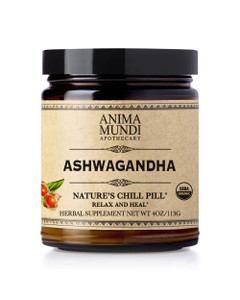 Anima Mundi Ashwagandha Powder - Organic Ashwagandha Root Powder Sourced from India - Commonly Known as Indian Ginseng Root Powder - Calming Herbal S