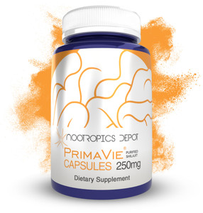 Nootropics Depot PrimaVie Shilajit Capsules | 250mg | 30 Count | Purified Extract | Ayurveda Supplement | Supports Mitochondrial Function + Boosts En