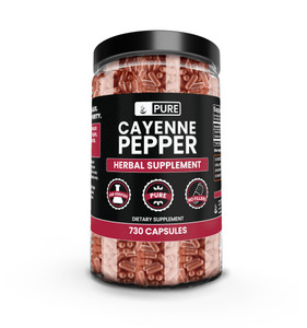 PURE ORIGINAL INGREDIENTS Cayenne Pepper (730 Capsules) No Magnesium Or Rice Fillers, Pure, Lab Verified