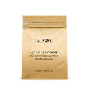 PURE ORIGINAL INGREDIENTS Spirulina Powder (4 oz) Green Algae Superfood with Phycocyanin