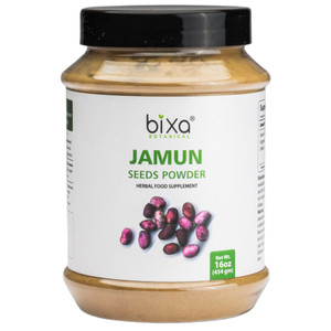 bixa BOTANICAL Jamun Seed Powder | Supports Blood Sugar and Pancreatic Health | Eugenia Jambolana |1 Pound / 16 OZ | Ayurvedic Herbal Supplement| Glu
