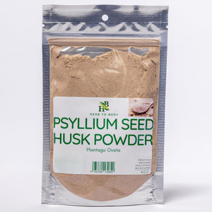 Herb To Body Psyllium Husk Powder - 4oz, Wildcrafted Plantago Ovata, Pure Psyllium Fiber Powder for Baking, Smoothies, and Everyday Culinary Use