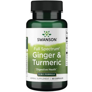 Swanson Full Spectrum Ginger & Turmeric 60 Capsules