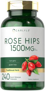 Carlyle Rose Hips | 1500mg | 240 Quick Release Capsules | Non-GMO and Gluten Free Herbal Supplement