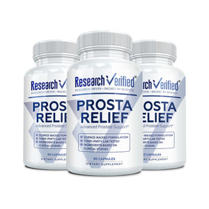 Research Verified Prosta Relief - Saw Palmetto and Bioperine - Prostate Health; Bladder & Urinary Health, Drive and Performance; Pure Natural, 90 Cap