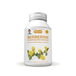 ANDREW LESSMAN Berberine Phospholipid Complex 240 Capsules - Barberry Root Extract. Small Easy to Swallow Capsules