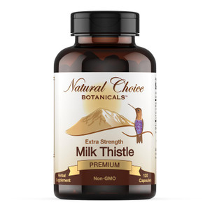 Natural Choice Botanicals Milk Thistle Extract (80% Silymarin Flavonoids) Plus Turmeric - 120 Capsules
