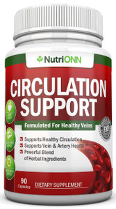 Blood Circulation Support - All Herbal Supplement For Healthy Blood Flow, Arteries & Veins - Promotes Leg Comfort - With Hawthorn, Niacin, L-Arginine