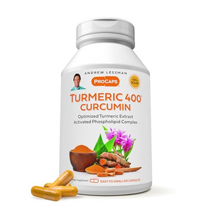 ANDREW LESSMAN Turmeric 400mg - 60 Capsules - 95% Curcuminoids as Phospholipid Complex for Optimum Benefits and Absorption, High Potency Standardized