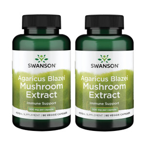 Swanson Agaricus Blazei Mushroom Extract 500 Milligrams 90 Veg Capsules (2 Pack)