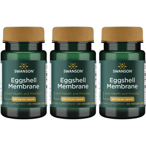 Swanson Eggshell Membrane 500 mg 30 Veg Caps (3 Pack)