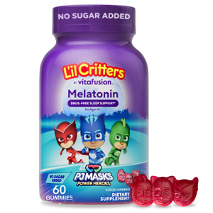 L'il Critters PJ Masks Melatonin Gummy Supplements, 60 Gummies